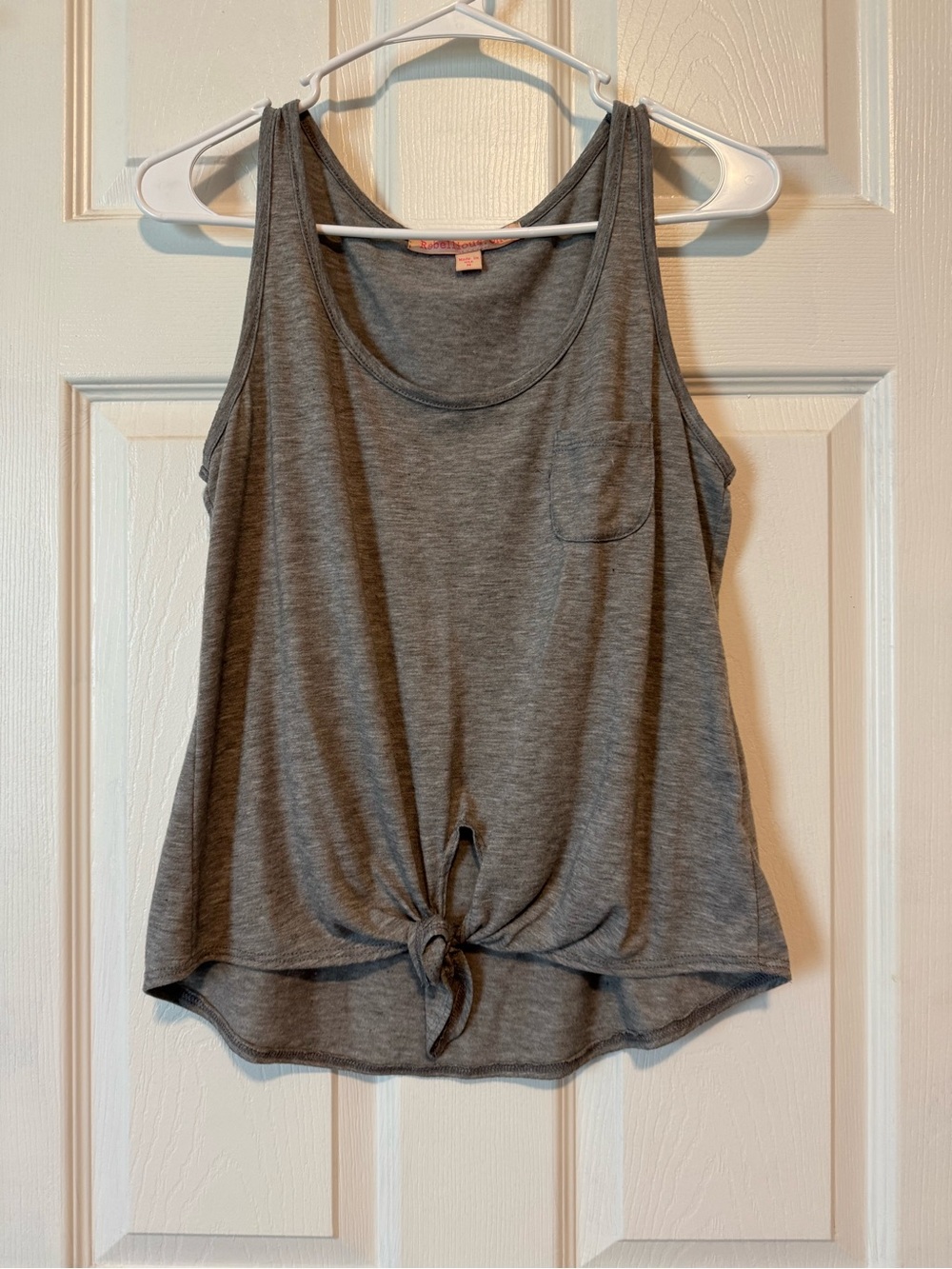 Gray Tie-Front Tank Top - Women